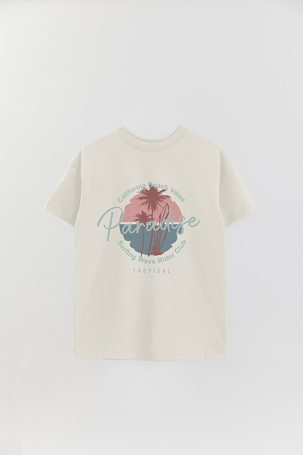 REMERA OVER ESTAMPADA PARADISE 1