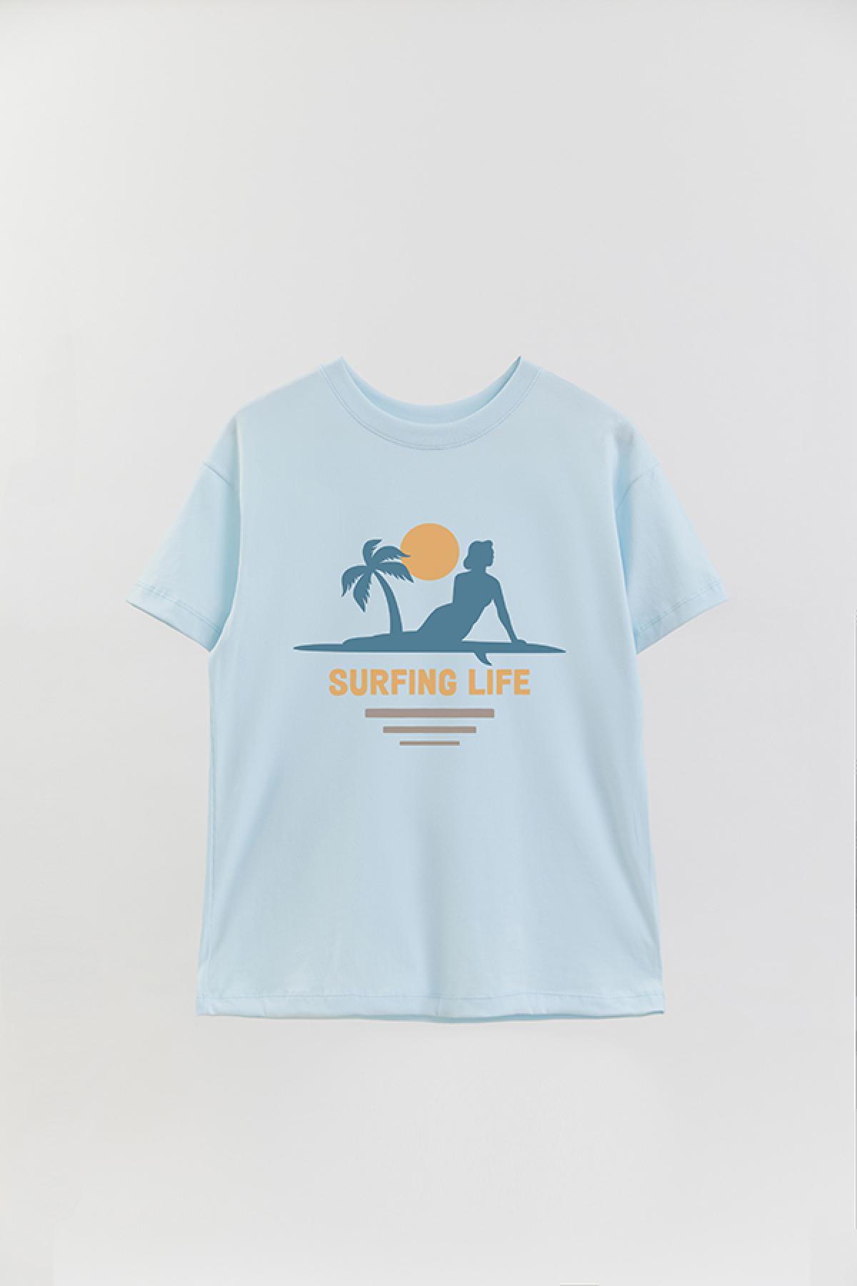 REMERA OVER ESTAMPADA SM SURFING LIFE