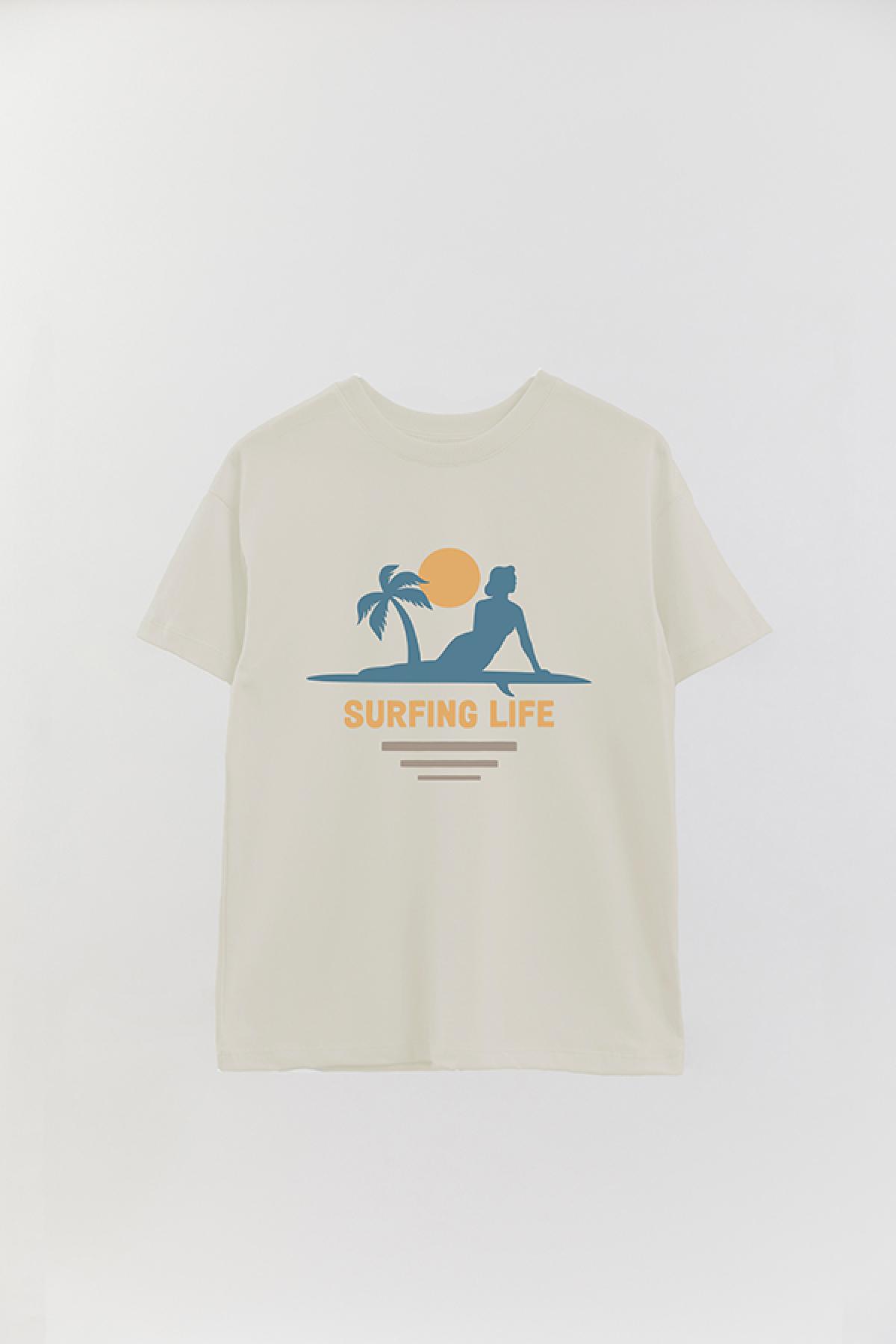 REMERA OVER ESTAMPADA SM SURFING LIFE