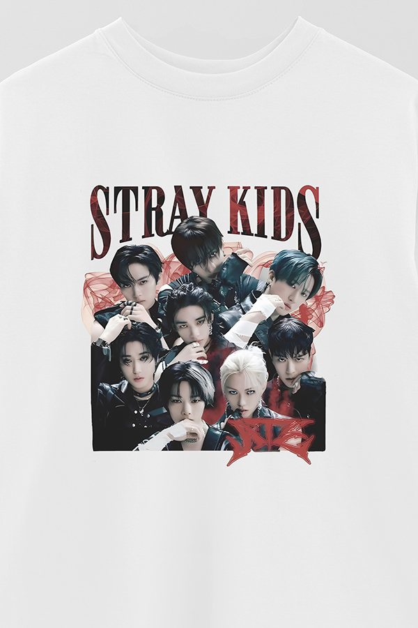 REMERA OVER ESTAMPADA STRAY KIDS BND4