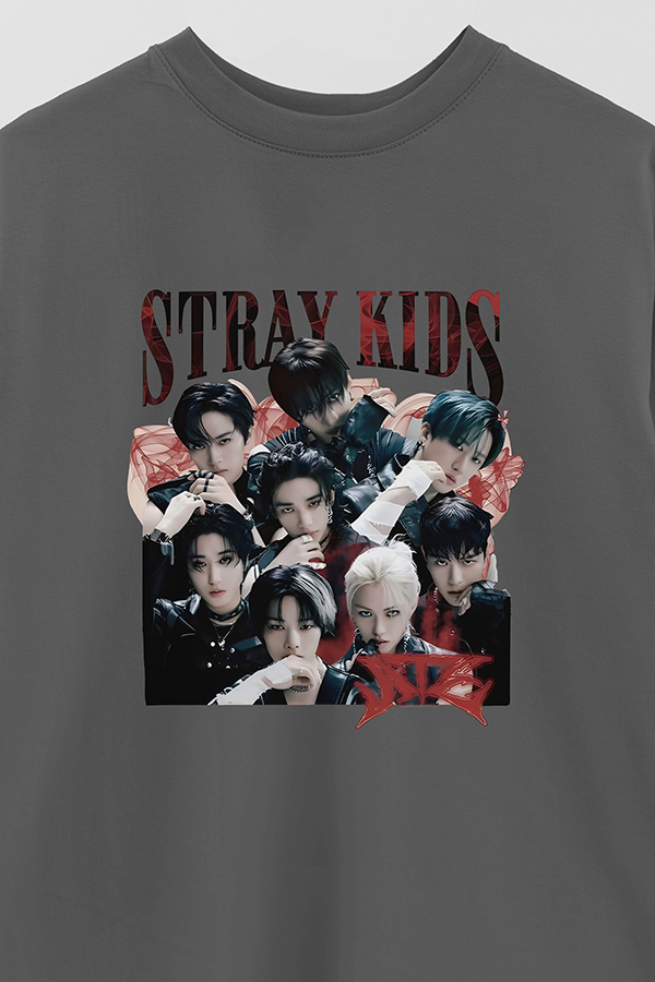 REMERA OVER ESTAMPADA STRAY KIDS BND4