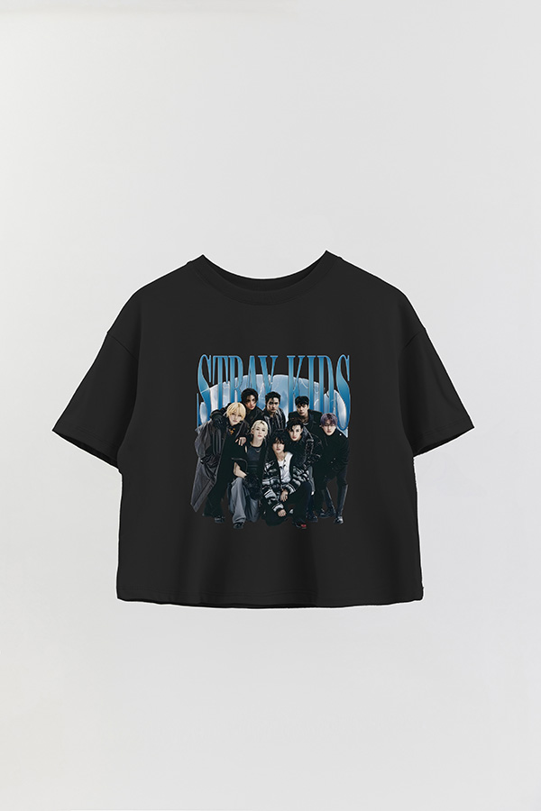 REMERA CROP ESTAMPADA STRAY KIDS BND3