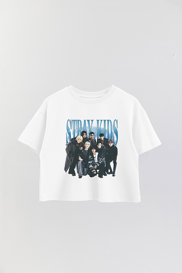 REMERA CROP ESTAMPADA STRAY KIDS BND3