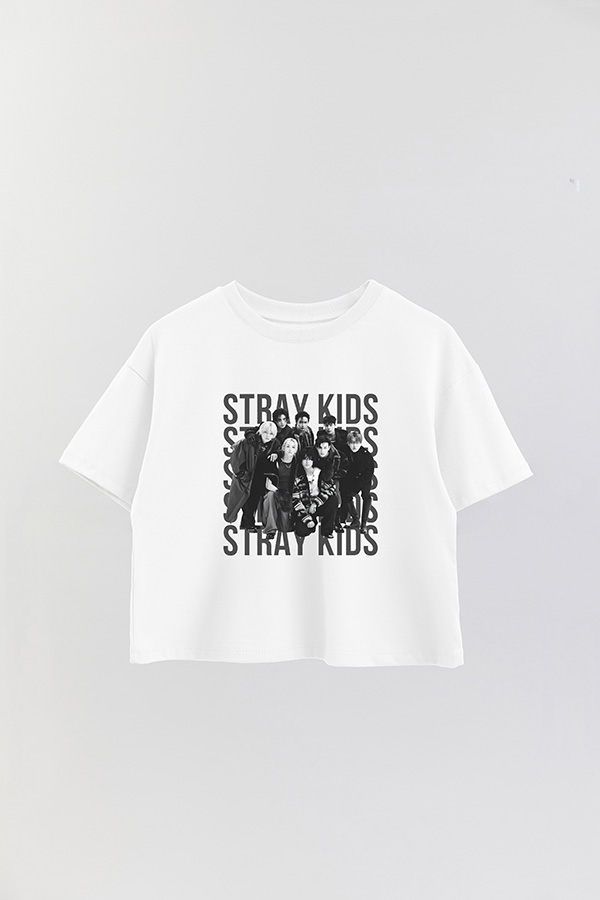 REMERA CROP ESTAMPADA STRAY KIDS BND1
