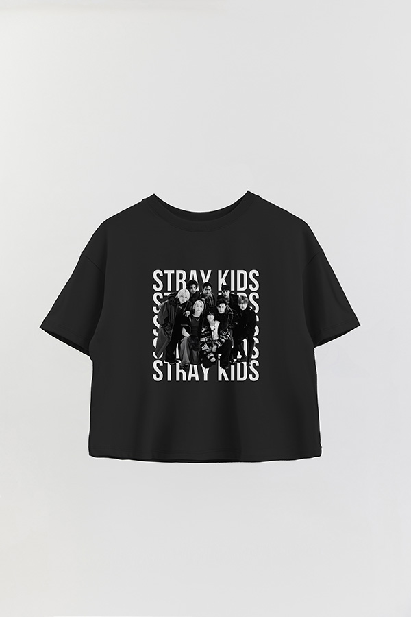REMERA CROP ESTAMPADA STRAY KIDS BND1