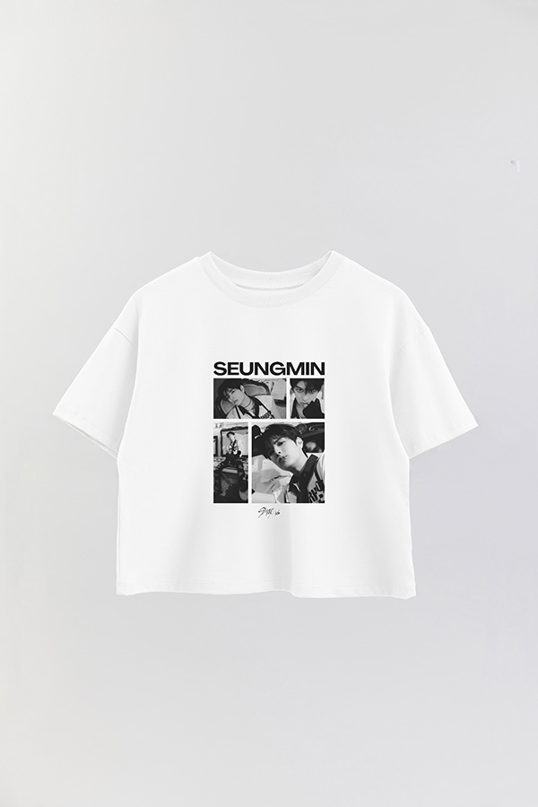 REMERA CROP ESTAMPADA STRAY KIDS SEUNGMIN