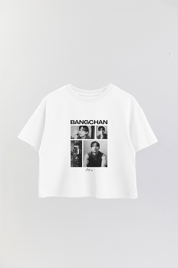 REMERA CROP ESTAMPADA STRAY KIDS BANGCHAN