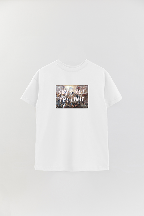 REMERA OVER ESTAMPADA ART COLLECTION 64 SKY'S NOT THE LIMIT