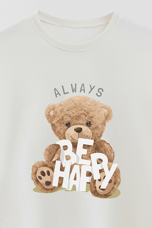BUZO RUSTICO KIDS TEDDY ALWAYS BE HAPPY