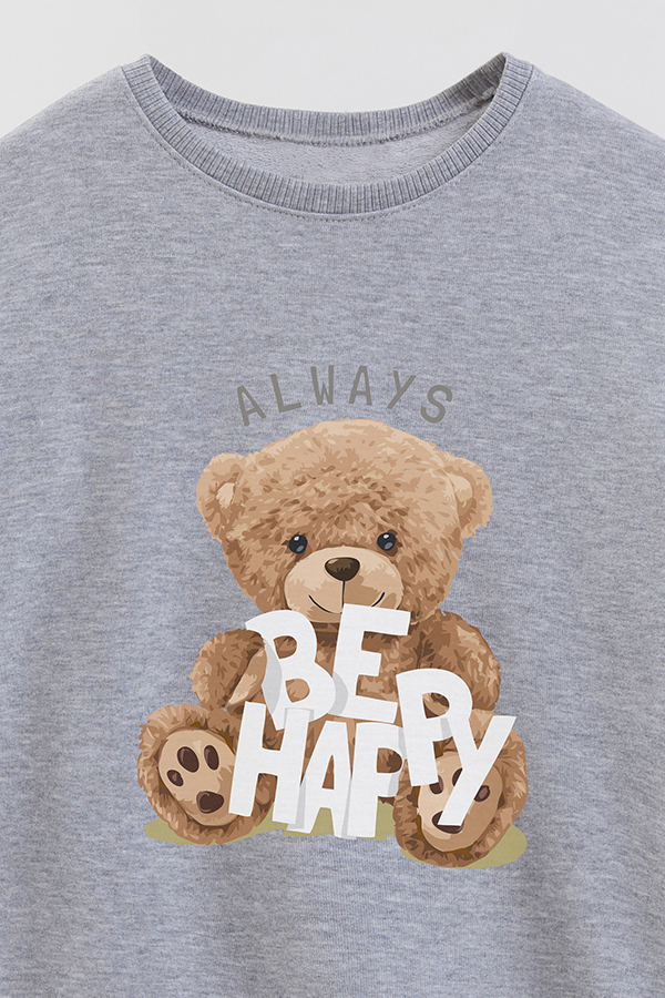 BUZO RUSTICO KIDS TEDDY ALWAYS BE HAPPY