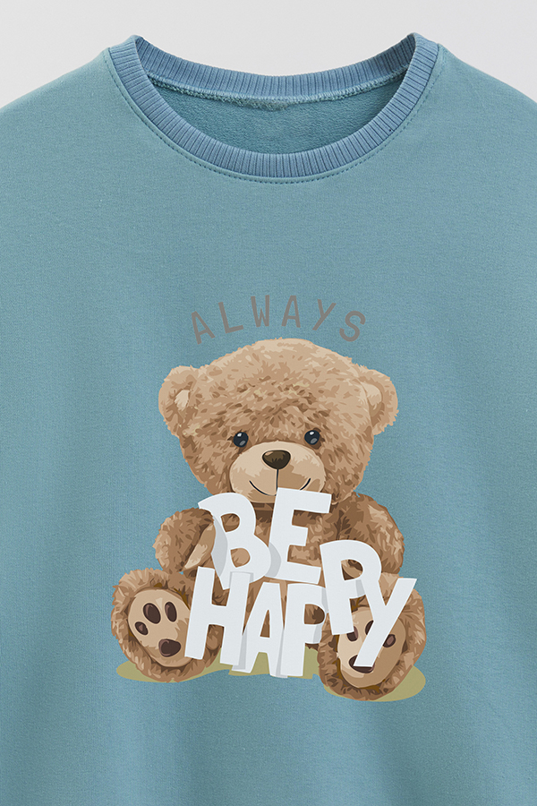 BUZO RUSTICO KIDS TEDDY ALWAYS BE HAPPY