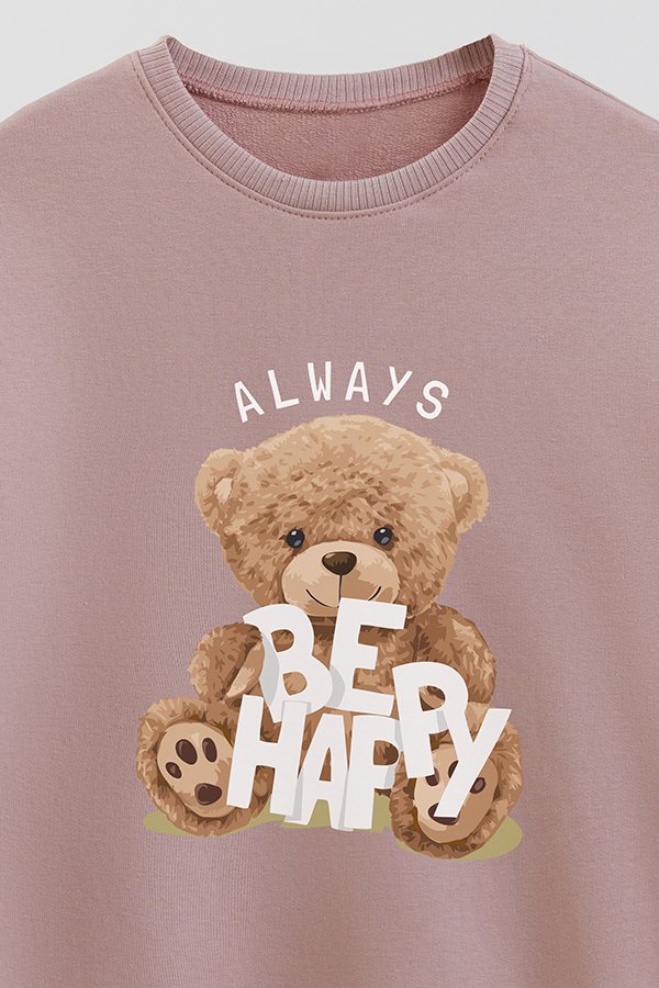 BUZO RUSTICO KIDS TEDDY ALWAYS BE HAPPY