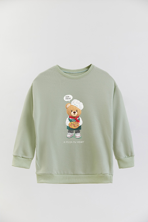 BUZO RUSTICO KIDS TEDDY A PIZZA MY HEART