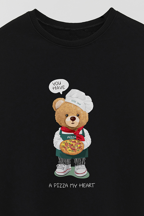 BUZO RUSTICO KIDS TEDDY A PIZZA MY HEART