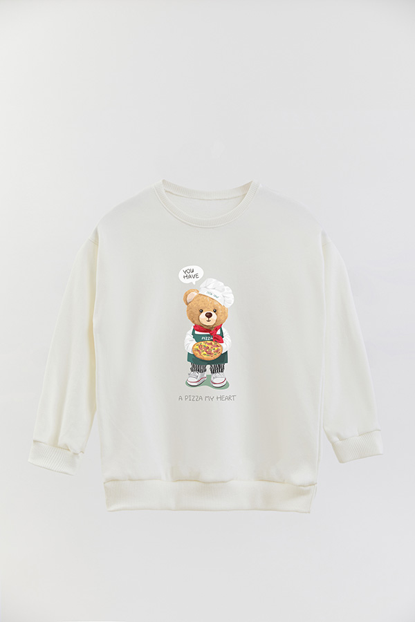 BUZO RUSTICO KIDS TEDDY A PIZZA MY HEART