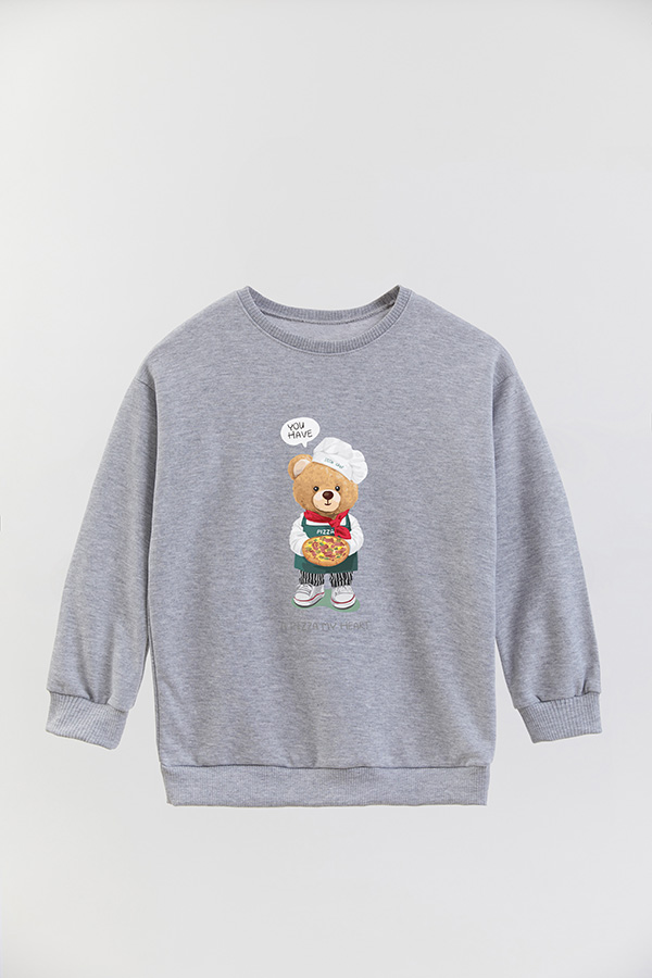 BUZO RUSTICO KIDS TEDDY A PIZZA MY HEART