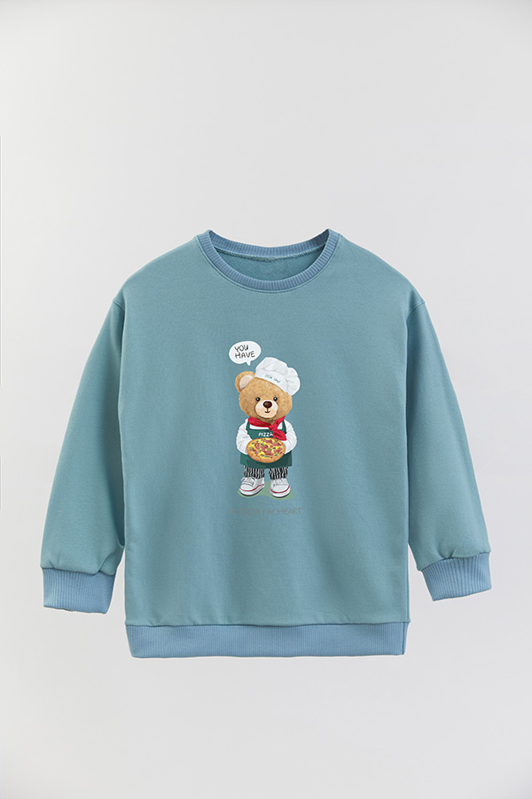 BUZO RUSTICO KIDS TEDDY A PIZZA MY HEART