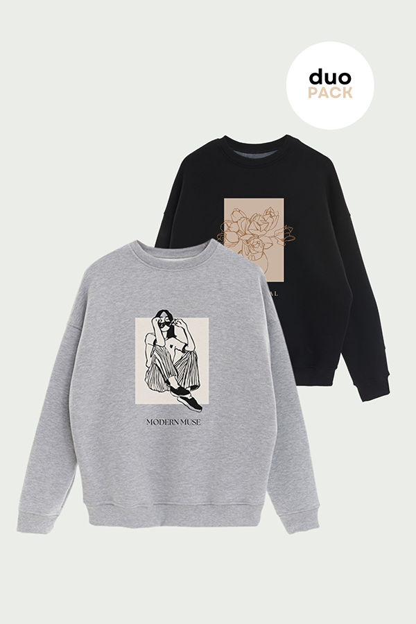 PACK X2 BUZOS CREWNECK ESTAMPADOS 4