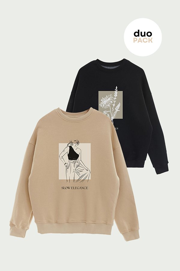 PACK X2 BUZOS CREWNECK ESTAMPADOS 3