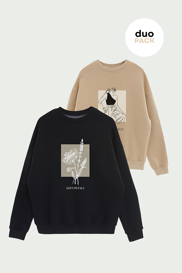 PACK X2 BUZOS CREWNECK ESTAMPADOS 3
