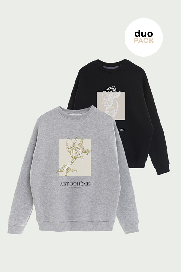 PACK X2 BUZOS CREWNECK ESTAMPADOS 2