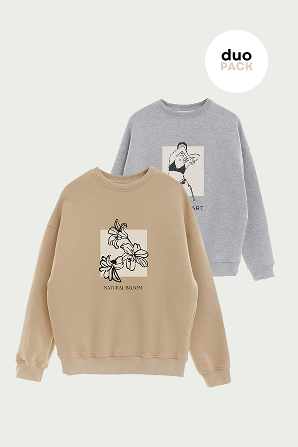 PACK X2 BUZOS CREWNECK ESTAMPADOS 1