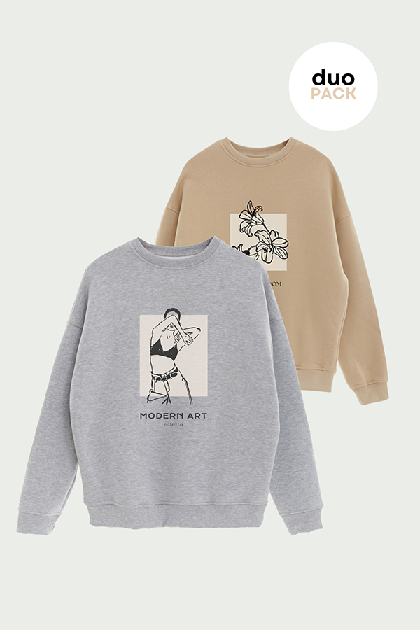 PACK X2 BUZOS CREWNECK ESTAMPADOS 1