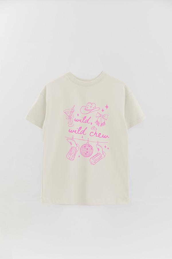 REMERA OVER ESTAMPADA BRIDE 20 CREW