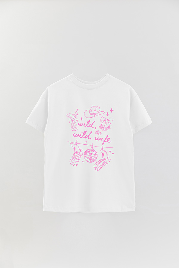 REMERA OVER ESTAMPADA BRIDE 20 CREW