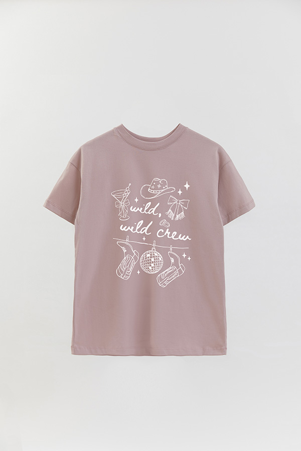 REMERA OVER ESTAMPADA BRIDE 20 CREW