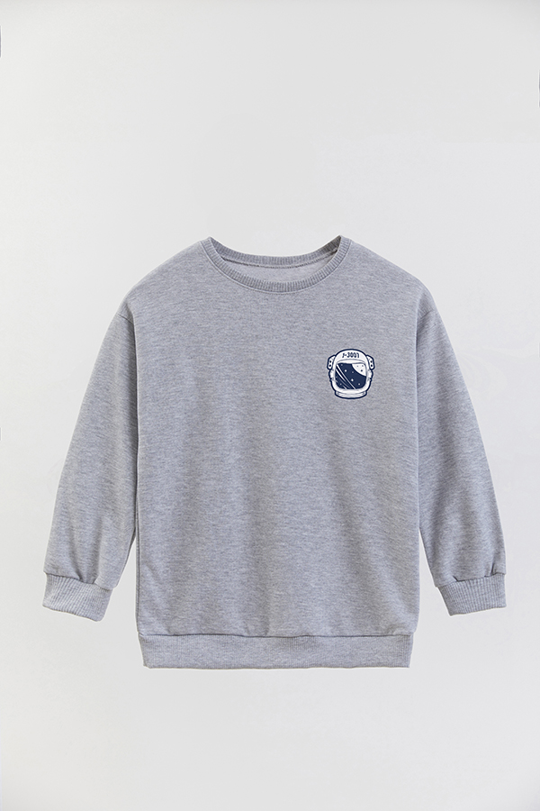 BUZO CREWNECK RUSTICO LITTLE ASTRONAUTS SPACE HELMET