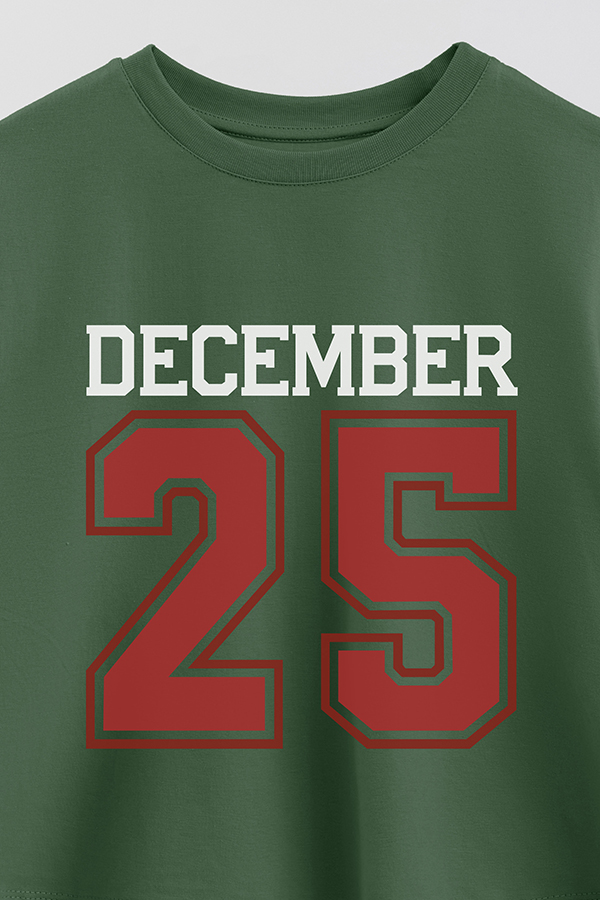 REMERA CROP ESTAMPADA DECEMBER 25