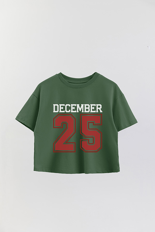REMERA CROP ESTAMPADA DECEMBER 25