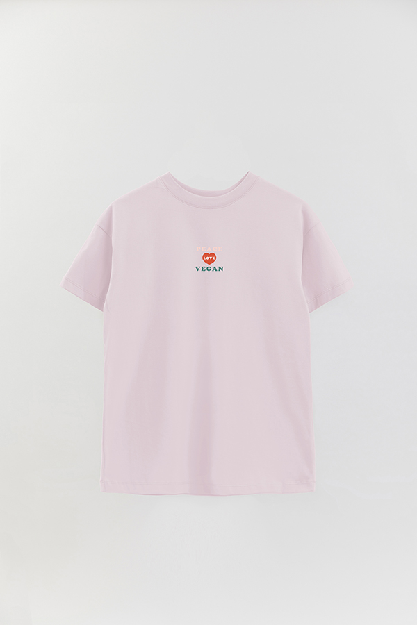 REMERA OVER ESTAMPADA VEGAN PEACE