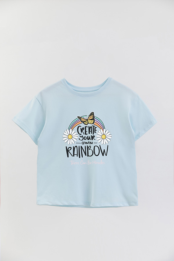 REMERA GIRL OVER CREATE RAINBOW