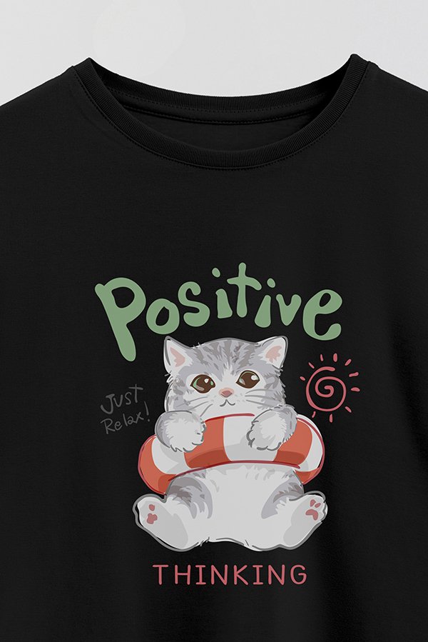 REMERA GIRL OVER KITTY DREAMS POSITIVE