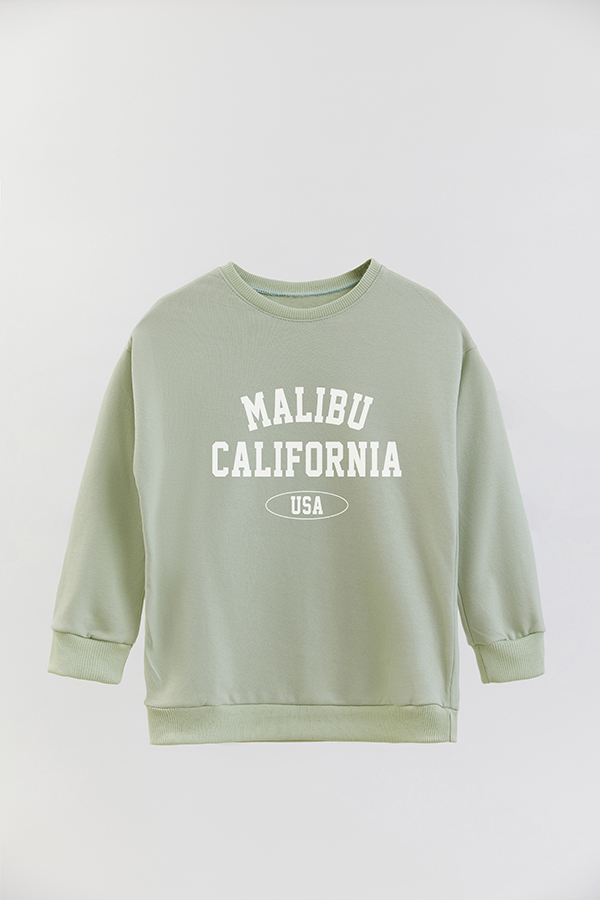 BUZO CREWNECK RUSTICO VARSITY GIRL MALIBU