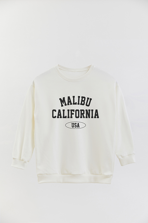 BUZO CREWNECK RUSTICO VARSITY GIRL MALIBU