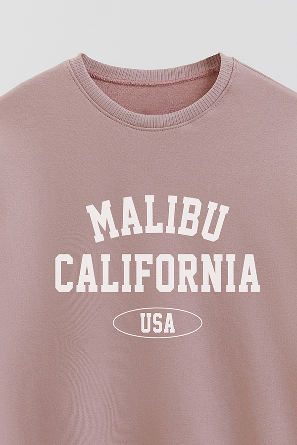 BUZO CREWNECK RUSTICO VARSITY GIRL MALIBU