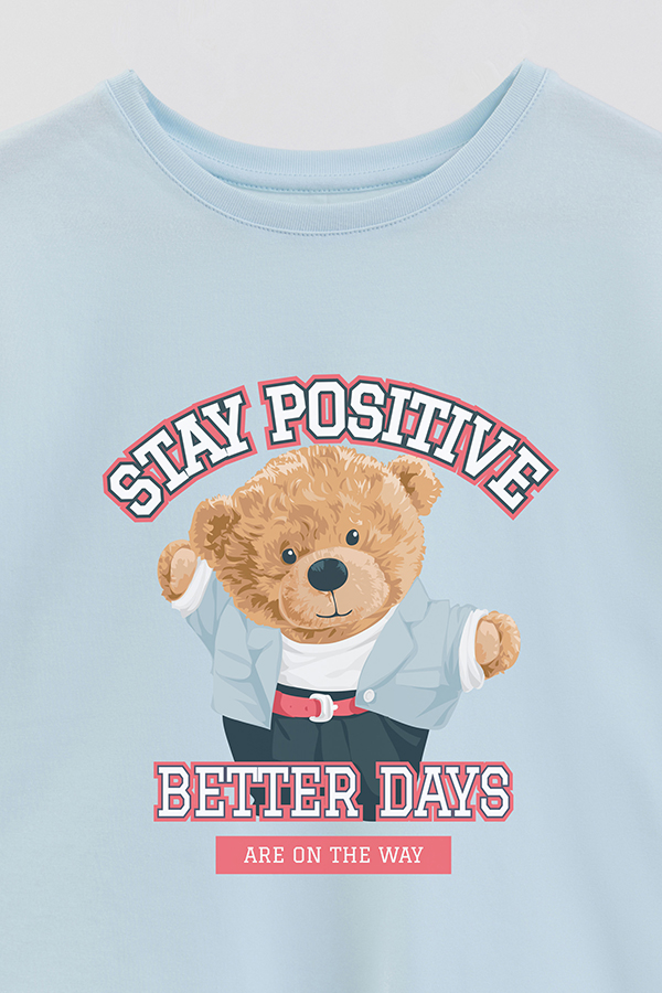 REMERA GB OVERSIZE STAY POSITIVE