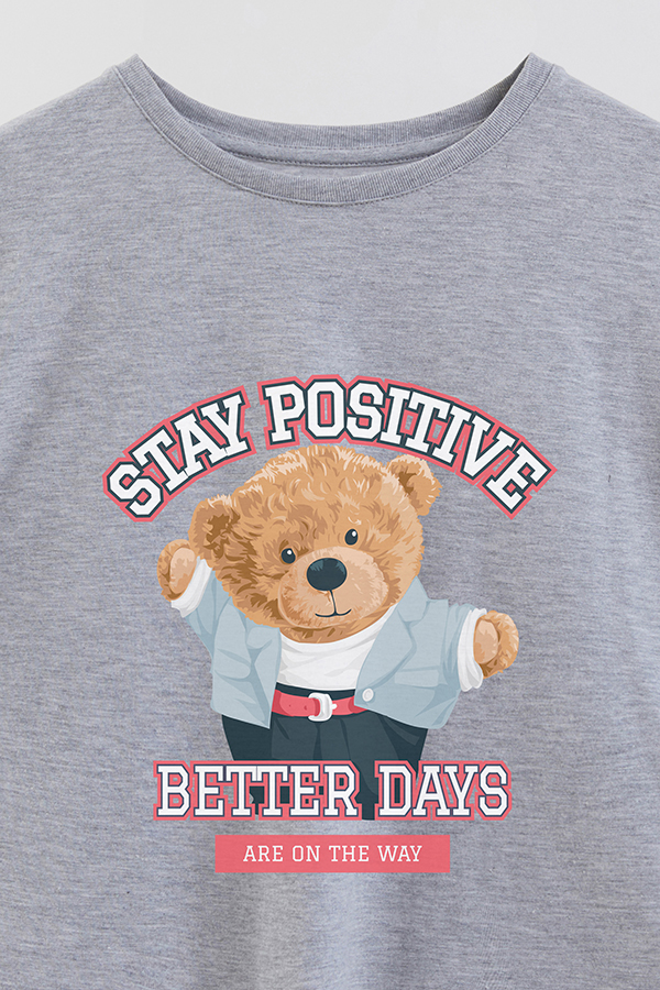 REMERA GB OVERSIZE STAY POSITIVE