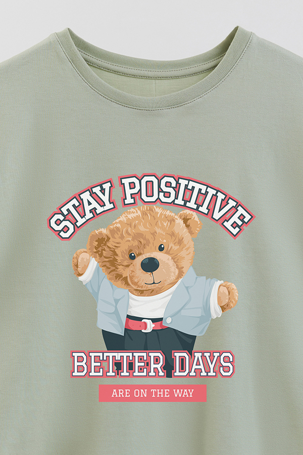 REMERA GB OVERSIZE STAY POSITIVE