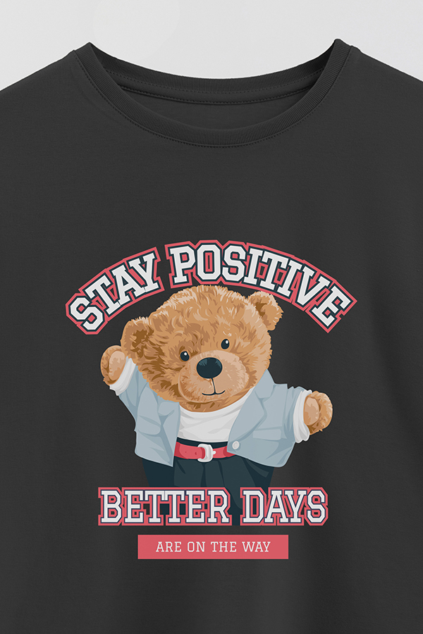 REMERA GB OVERSIZE STAY POSITIVE
