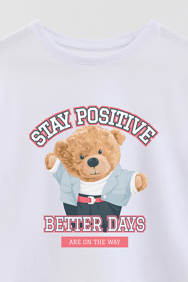 REMERA GB OVERSIZE STAY POSITIVE