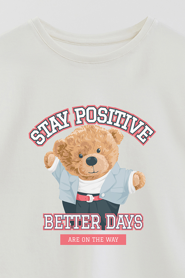 REMERA GB OVERSIZE STAY POSITIVE