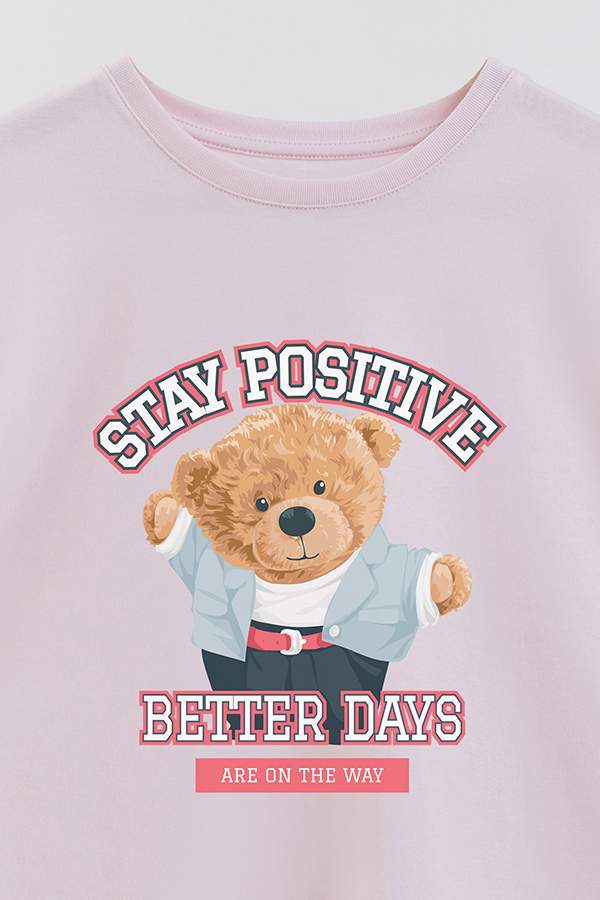 REMERA GB OVERSIZE STAY POSITIVE