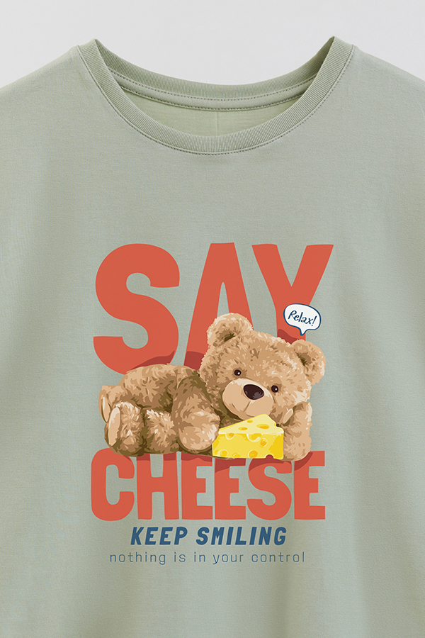 REMERA GB OVERSIZE SAY CHEESE