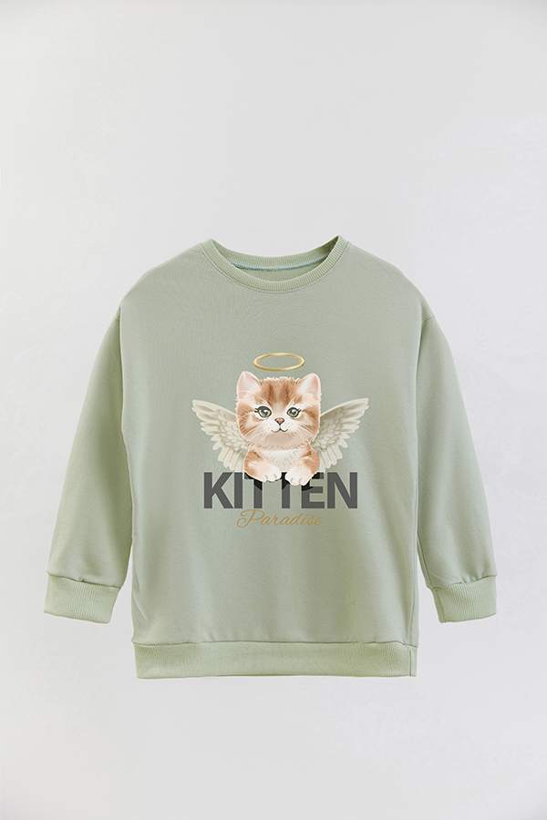 BUZO CREWNECK RUSTICO KITTY DREAMS PARADISE