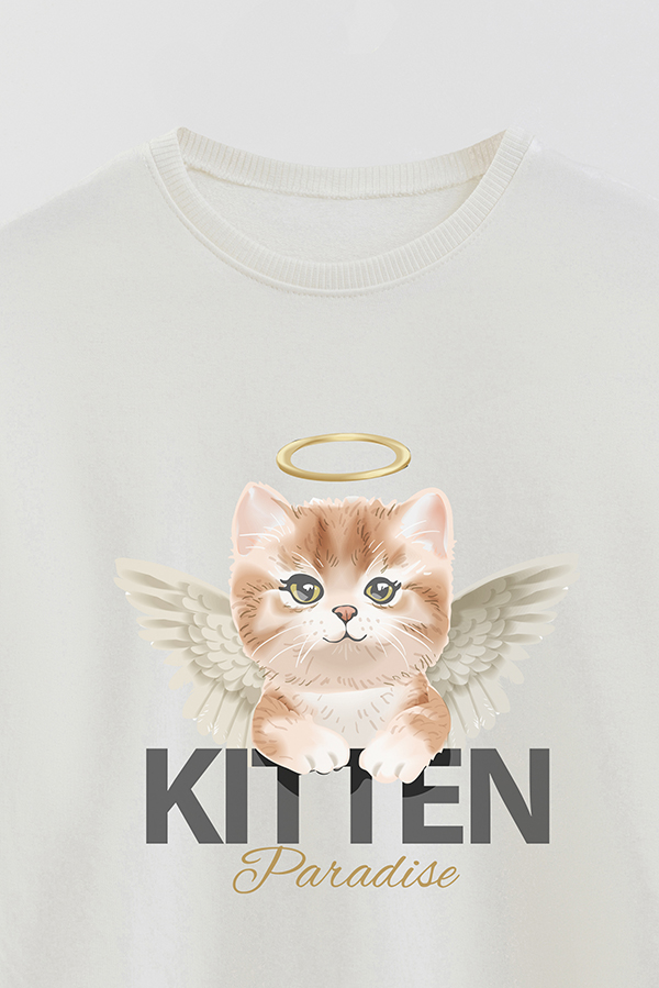 BUZO CREWNECK RUSTICO KITTY DREAMS PARADISE