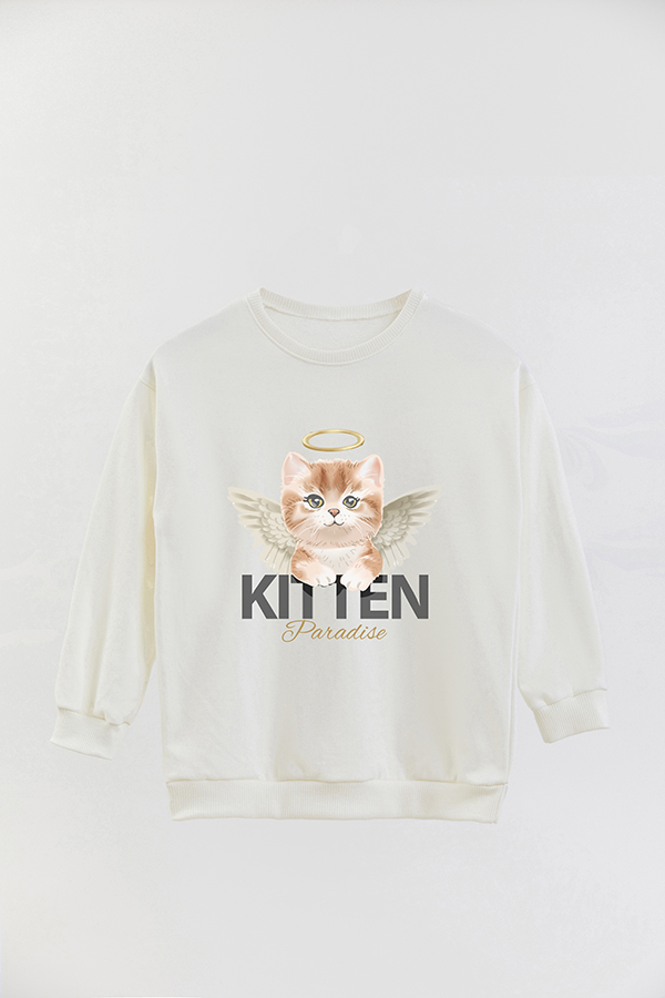 BUZO CREWNECK RUSTICO KITTY DREAMS PARADISE